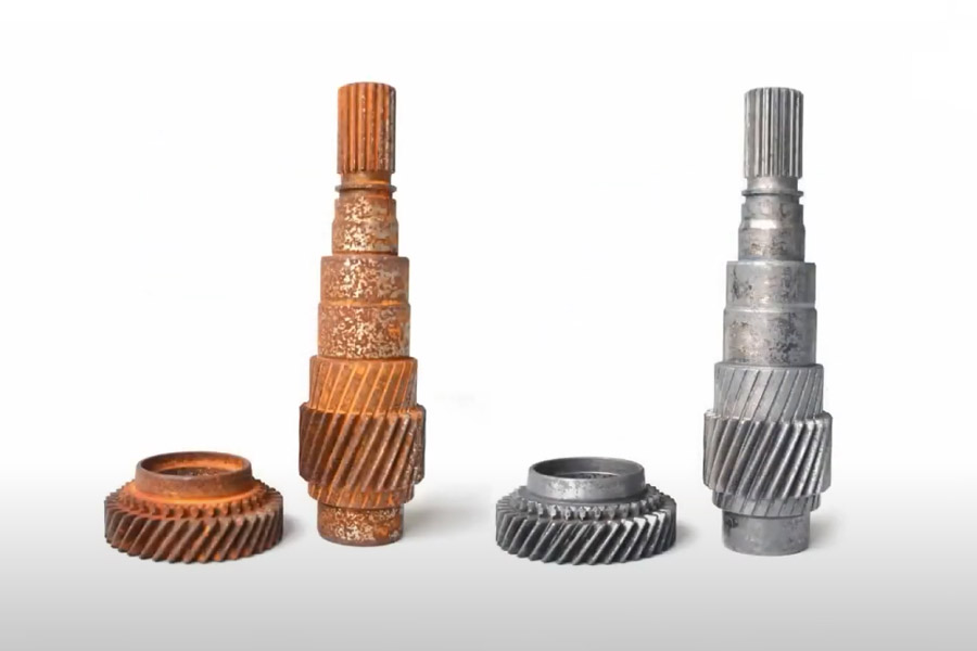 مقارنة قبل وبعد التنظيف بالليزر