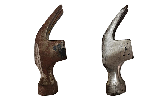 مقارنة قبل وبعد التنظيف بالليزر